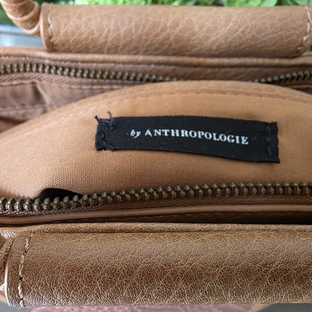 Anthropologie Tobacco Mini Bag With Textured Detailing-Crossbody Strap